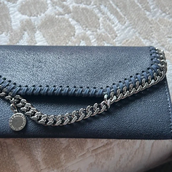 Stella McCartney fallabella continental navy wallet